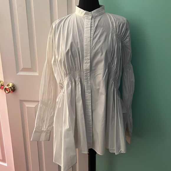 Classy Tops - White Poplin Button Down Shirt